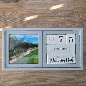 Wedding picture frame with various blocks
